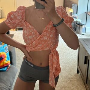 Blue life Alice crop top